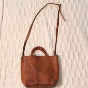 Leather bucket bag